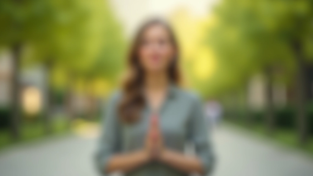 Persona in meditazione in uno spazio urbano verde